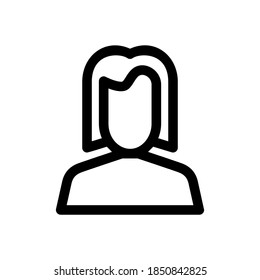 businesswoman icon or logo isolated sign symbol vector illustration - high quality black style vector icons
