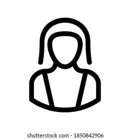 businesswoman icon or logo isolated sign symbol vector illustration - high quality black style vector icons
