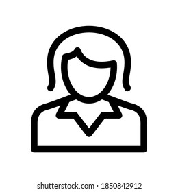 businesswoman icon or logo isolated sign symbol vector illustration - high quality black style vector icons
