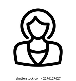 businesswoman icon or logo isolated sign symbol vector illustration - high quality black style vector icons
