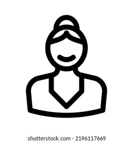 businesswoman icon or logo isolated sign symbol vector illustration - high quality black style vector icons
