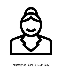 businesswoman icon or logo isolated sign symbol vector illustration - high quality black style vector icons
