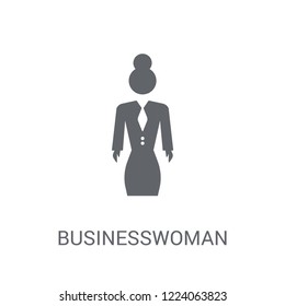 Businesswoman icon. Trendy Businesswoman logo concept on white background from Business and analytics collection. Suitable for use on web apps, mobile apps and print media.