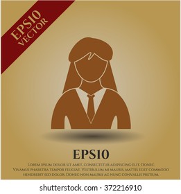 Businesswoman icon vector illustration