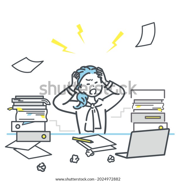 Businesswoman Illustrations That Hectic Vector Stock Vector (Royalty ...