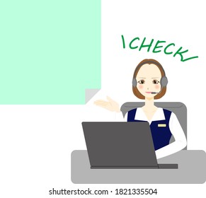 Businesswoman with laptop.   .