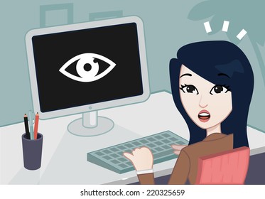 businesswoman looking at the camera