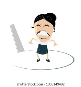 businesswoman losing ground clipart