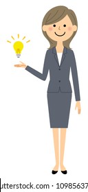 Businesswoman making a suggestion