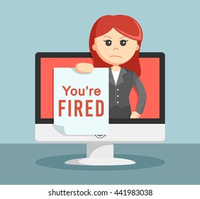 Businesswoman Notify If You're Fired