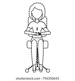 businesswoman in office chair