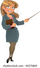 businesswoman with pointer