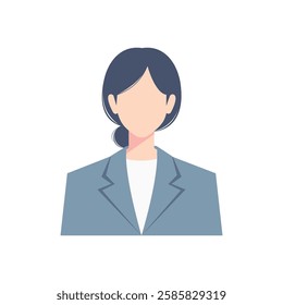 Businesswoman portrait vector illustration flat illustration 