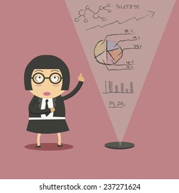 Businesswoman presentation