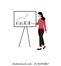 Businesswoman Presenting Growth Chart at Conference