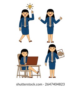 Ilustração do vetor do personagem da profissão da mulher de negócios