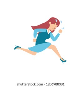 businesswoman running avatar character