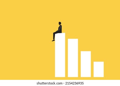businesswoman sitting on bar graph. Financial market growth. The concept of success, financial growth, profit.Career or investment opportunity symbol. Financial market, stock exchange.
