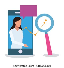 Businesswoman and smartphone