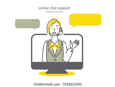 businesswoman speaking on the internet, webinar 