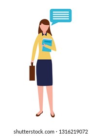businesswoman speech bubble