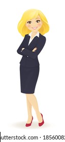 Businesswoman standing with arms crossed