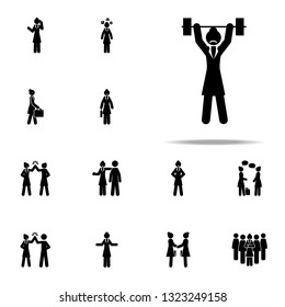 businesswoman, strong icon. businesswoman icons universal set for web and mobile