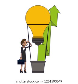 Businesswoman successful cartoon