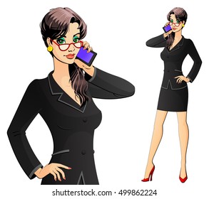 Businesswoman talking on the phone.