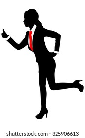 businesswoman with thumb up