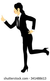businesswoman with thumb up