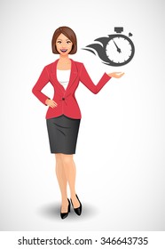 Businesswoman - time management - manager concept