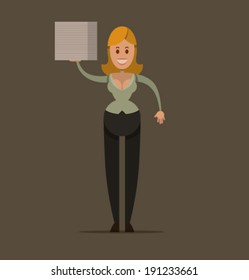Businesswoman, vector
