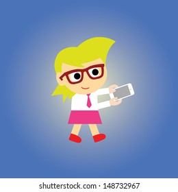 businesswoman vector cartoon style for use