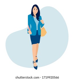 Businesswoman vector character design flat illustration