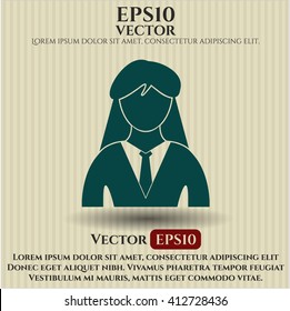 Businesswoman vector icon