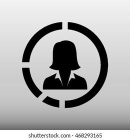 Businesswoman Vector Icon Illustration