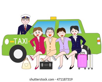 The businesswoman who uses a taxi by work.