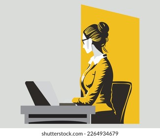 Businesswoman woman working in office professional