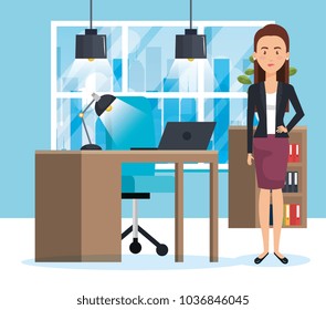 businesswoman working in the office