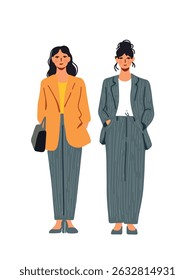 businesswomen duo, art vector illustration