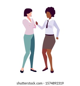 businesswomen with standing on white background vector illustration design