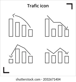 Businnes and finance icon- bill, money, percentation, gold box, coin, traffic
