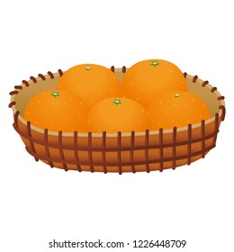 A busket of the mandarin orange