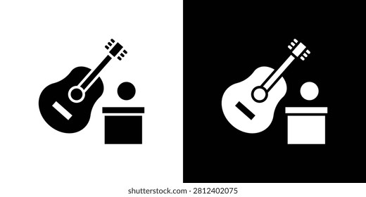 Busking icon editable art kit
