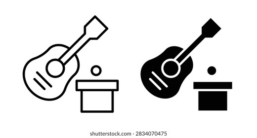 Busking icon editable logos group