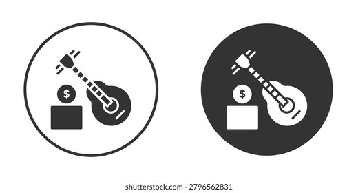 Busking icon. Flat vector graphics pack
