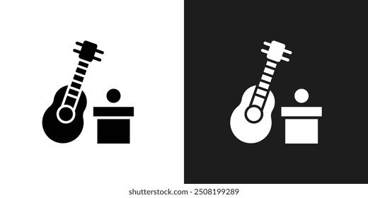 Conjunto de logotipo de icono de Busking Vector