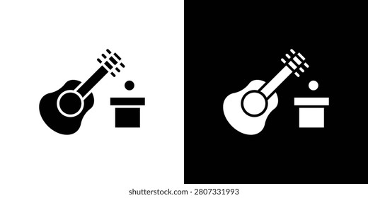 Busking icon simple symbol set.