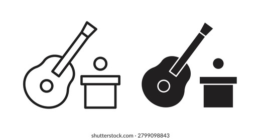 Busking icon for templates, web design and infographics. EPS10